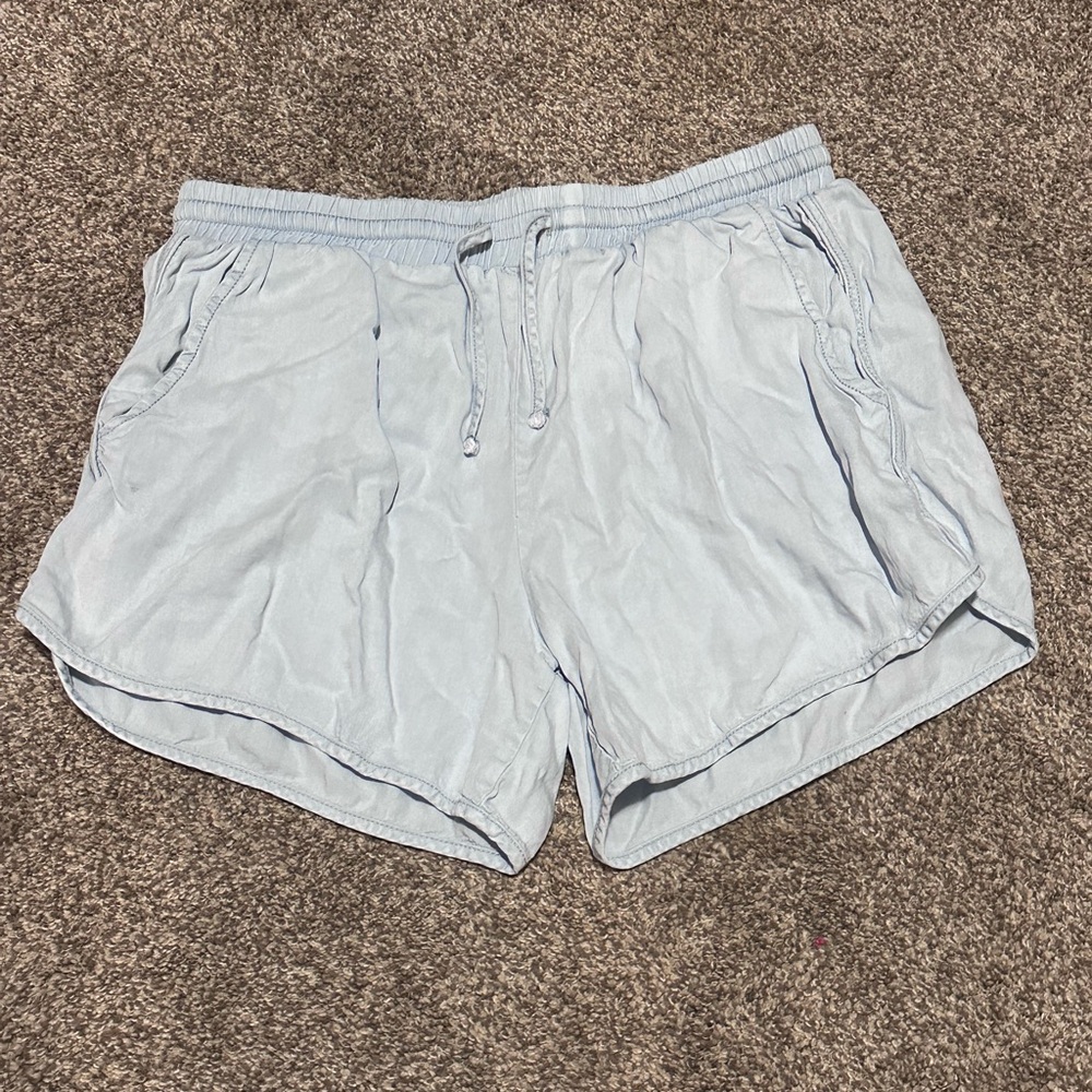 Wishlist Apparel Light Blue Drawstring Casual Shorts | Size Medium
